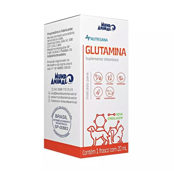 Suplemento Nutrisana Glutamina para Cães e Gatos – 20ml