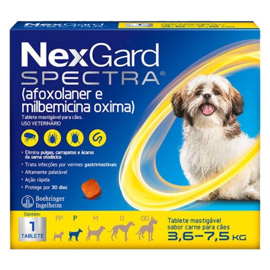NexGard Spectra para Cães de 3,6 a 7,5kg