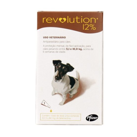 Revolution  12% 0.50ml para Cães 5,1Kg a 10kg 1 pipeta