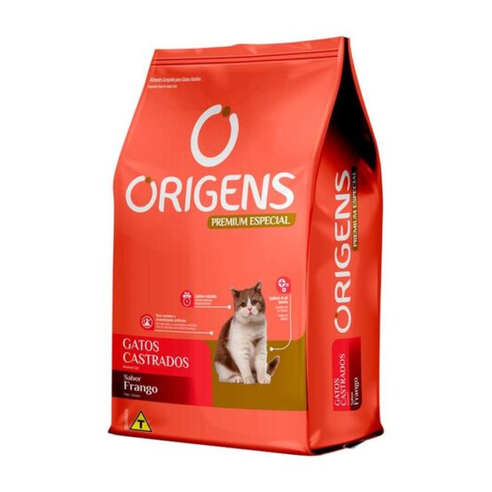 Ração Origens para Gatos Castrados sabor Frango – 1kg