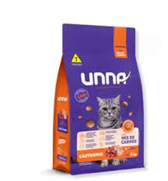 Ração para gatos castrados  Unna mix carnes 2,5kg