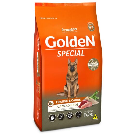 Ração Golden Special para Cães Adultos Frango e Carne 15 kg