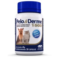 Suplemento Pelo & Derme 1500mg DHA+EPA Vetnil para Cães e Gatos-617844935