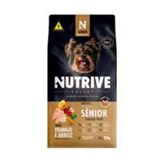 Ração para cães  nutrive select sênior  Peq frango e arroz 10,1kg