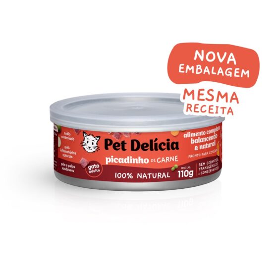 PET DELÍCIA PICADINHO DE CARNE 110G GATOS ADULTOS