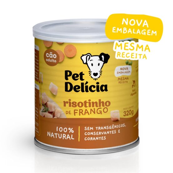 PET DELÍCIA RISOTINHO DE FRANGO 320G CÃES ADULTOS