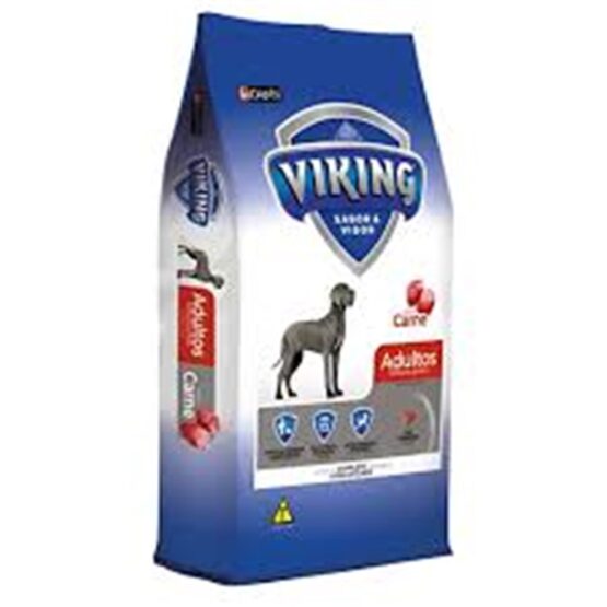 RAÇÃO PARA CÃES ADULTO VIKING CARNE 25KG