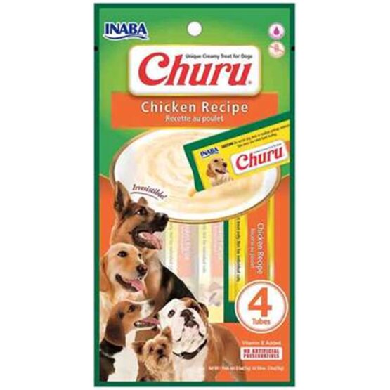 INABA CHURU DOG SABOR FRANGO DISPLAY 6X56G