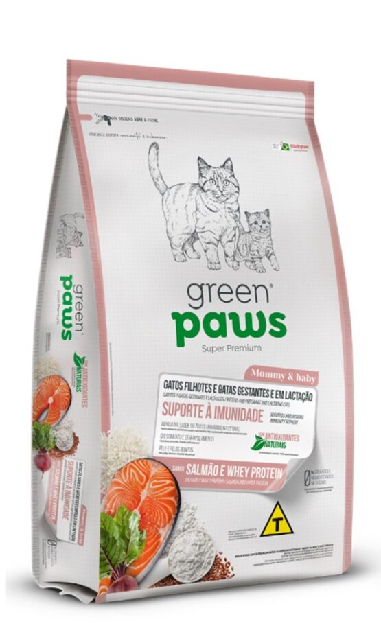 GREEN PAWS-GATOS-MOMMY BABY-SALMAO E WHEY PRO.- 1,5 KG
