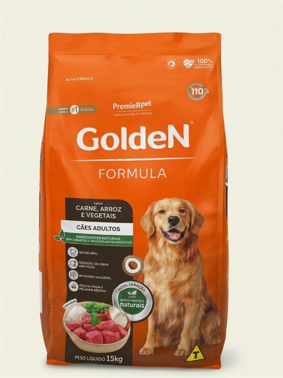 RAÇÃO GOLDEN FORMULA ADULTO – CARNE 15kg