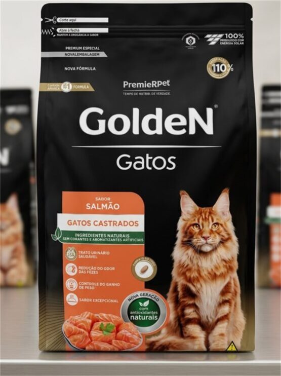 RAÇÃO GOLDEN GATOS CASTRADOS – SALMÃO